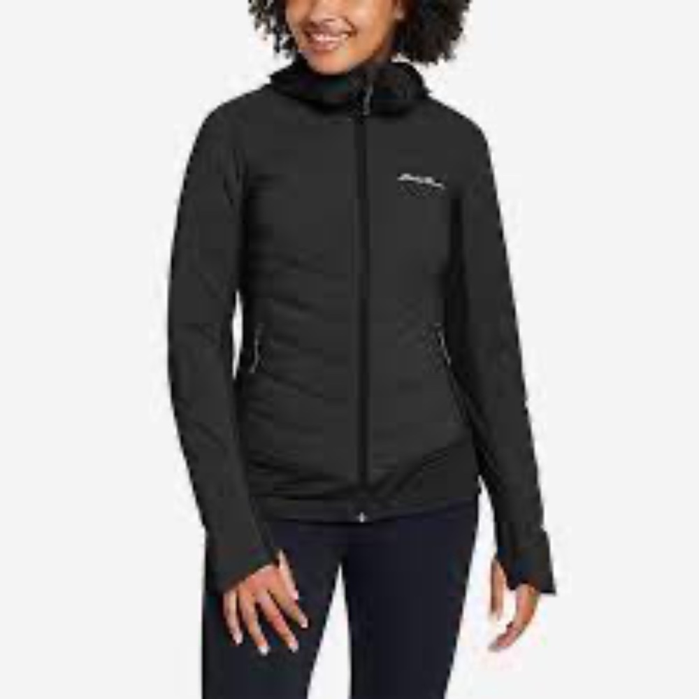 NWT Eddie Bauer black MotionLoft Hybrid Down Jacket - Women's Small